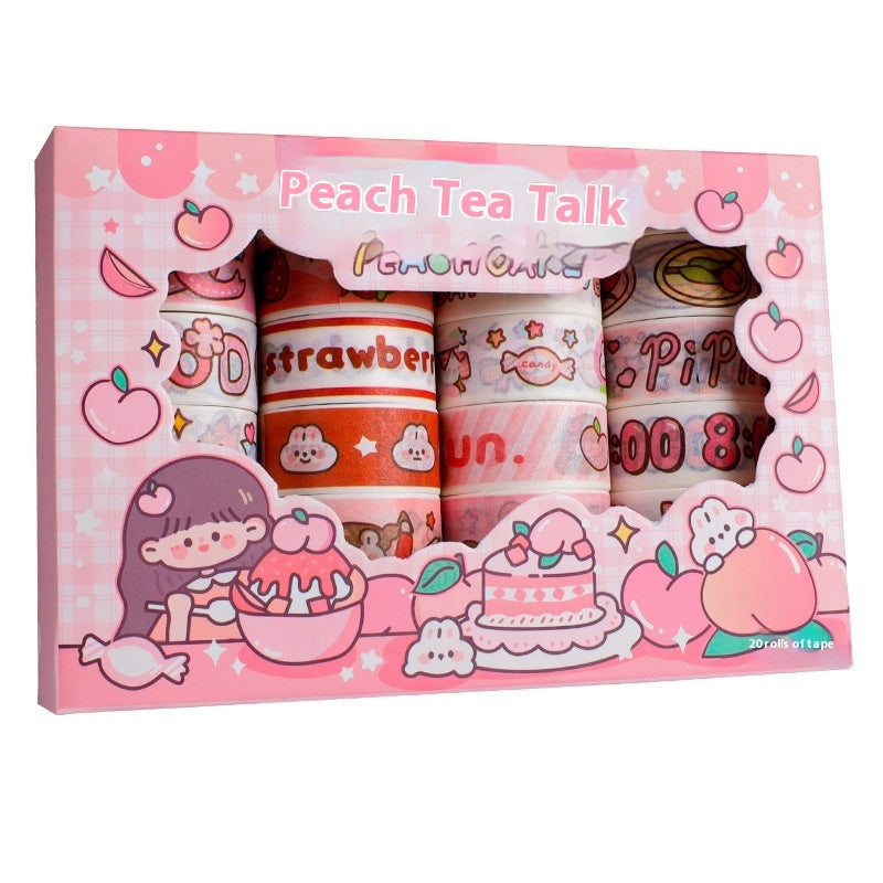 Cute Cartoon Journal Stickers And Paper Adhesive Tape Film Female