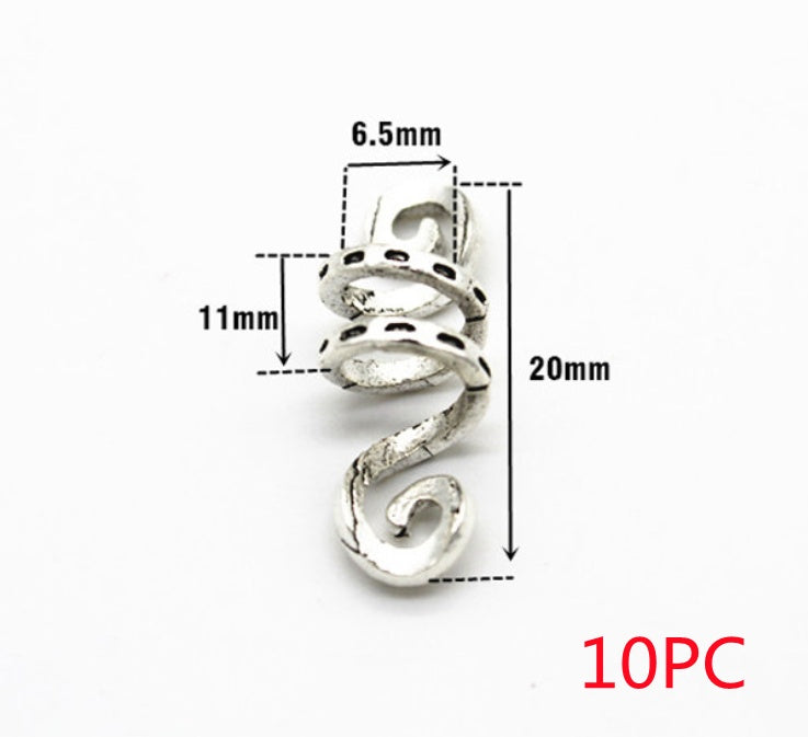 Silver Viking Spiral hair braid - 𝓢𝓱𝓸𝓹𝓵𝓮𝓬𝔂