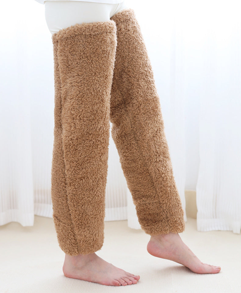 Over Knee High Fuzzy Long Socks Winter Warm Cold Leg Knee Joint Cold-proof Stockings Home Floor Sleeping Socks - 𝓢𝓱𝓸𝓹𝓵𝓮𝓬𝔂