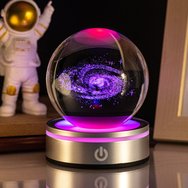 Creative 3D Inner Carving Luminous Crystal Ball Colorful Gradient Small Night Lamp Home Decorations Gifts Selection - 𝓢𝓱𝓸𝓹𝓵𝓮𝓬𝔂