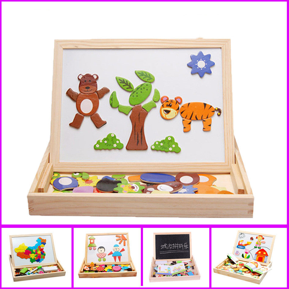 Farm Mania Animal Joypin Double-sided Drawing Board Three-dimensional Magnetic Puzzle