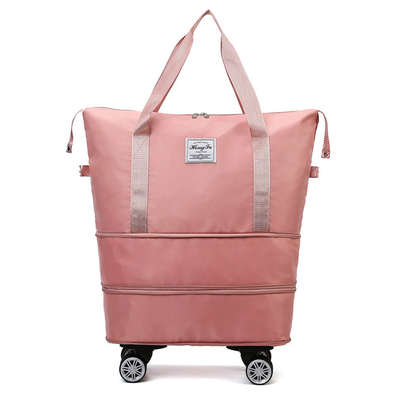 New Universal Wheel Travel Bag With Double-layer Dry And Wet Separation Fitness Yoga Shoulser Bags Sports Fitness Large Capacity Handbag Women - 𝓢𝓱𝓸𝓹𝓵𝓮𝓬𝔂