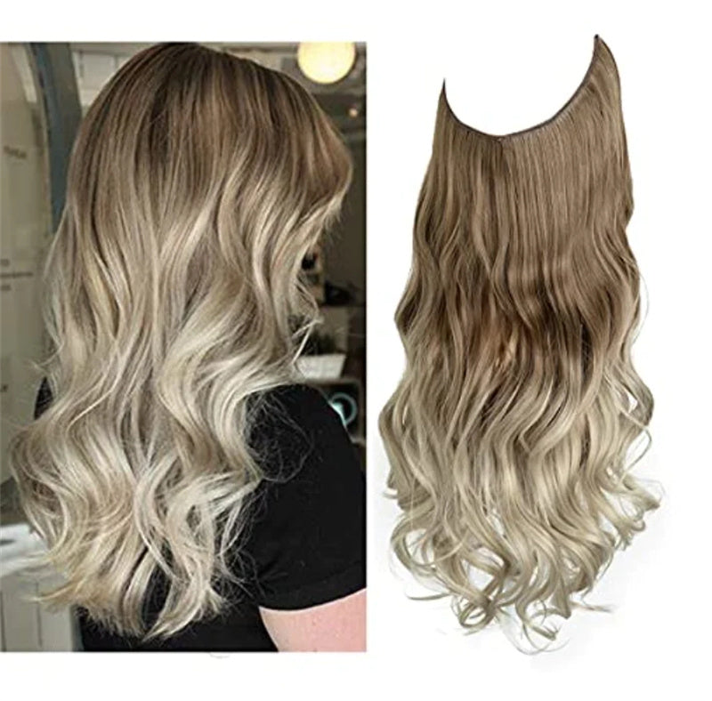 Wig Female Extension Chemical Fiber Long Curly Hair Matte High-temperature Fiber Fishing Thread Wig Set - 𝓢𝓱𝓸𝓹𝓵𝓮𝓬𝔂
