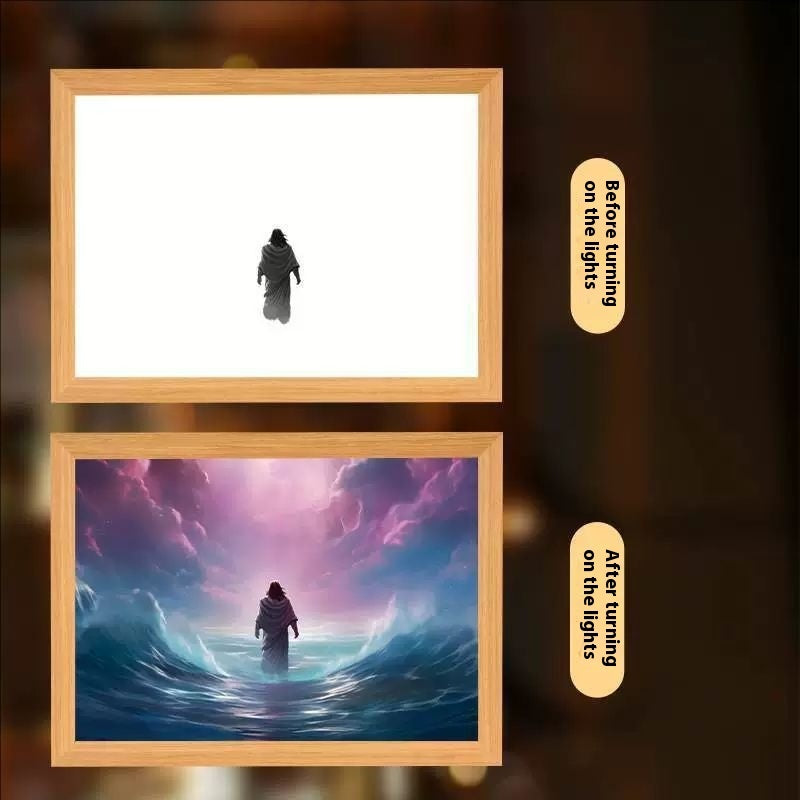 Cross Redemption Garden Sea Home Light Painting - 𝓢𝓱𝓸𝓹𝓵𝓮𝓬𝔂