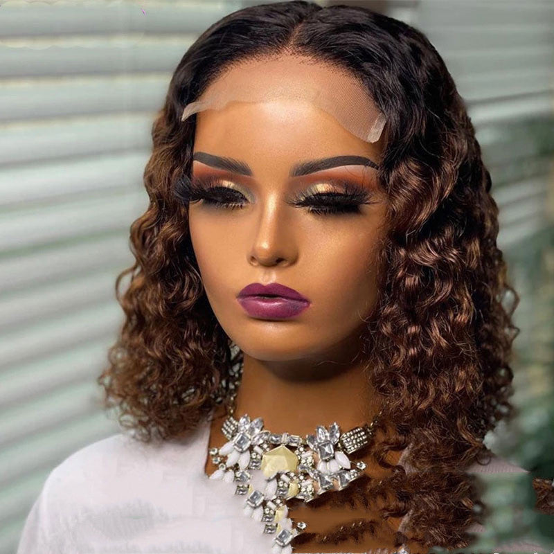 Doores Perruque Bob Lace Front Wig Naturelle Cheveux Humains Coupe Pixie Brun - 𝓢𝓱𝓸𝓹𝓵𝓮𝓬𝔂
