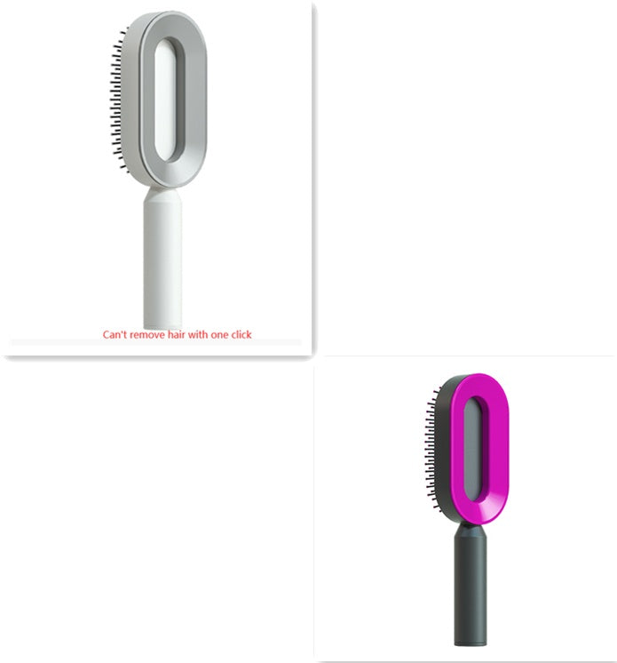 Self Cleaning Hair Brush For Women One-key Cleaning Hair Loss Airbag Massage Scalp Comb Anti-Static Hairbrush - 𝓢𝓱𝓸𝓹𝓵𝓮𝓬𝔂
