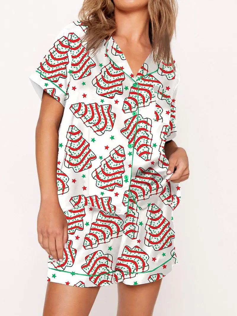 Casual Plus Size Temperament Christmas Tree Printing Suit - 𝓢𝓱𝓸𝓹𝓵𝓮𝓬𝔂