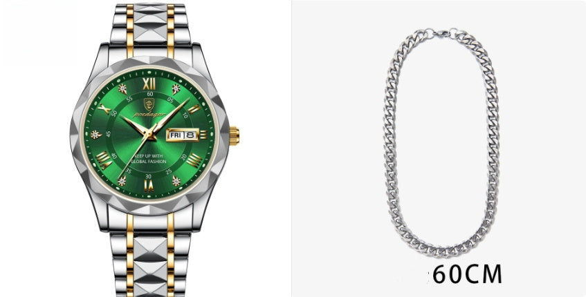 Men's Waterproof Double Calendar Luminous Quartz Watch - 𝓢𝓱𝓸𝓹𝓵𝓮𝓬𝔂