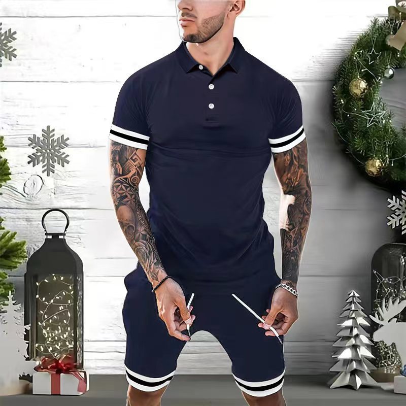 Mens Short Sets 2 Piece Outfits Polo Shirt Fashion Summer Tracksuits Casual Set Short Sleeve And Shorts Set For Men - 𝓢𝓱𝓸𝓹𝓵𝓮𝓬𝔂