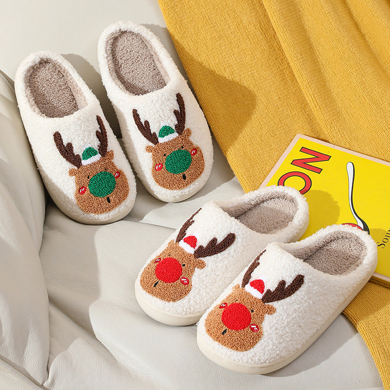 Christmas Shoes Winter Home Slippers Elk Soft Cozy Bedroom Slipper Slip On House Shoes - 𝓢𝓱𝓸𝓹𝓵𝓮𝓬𝔂