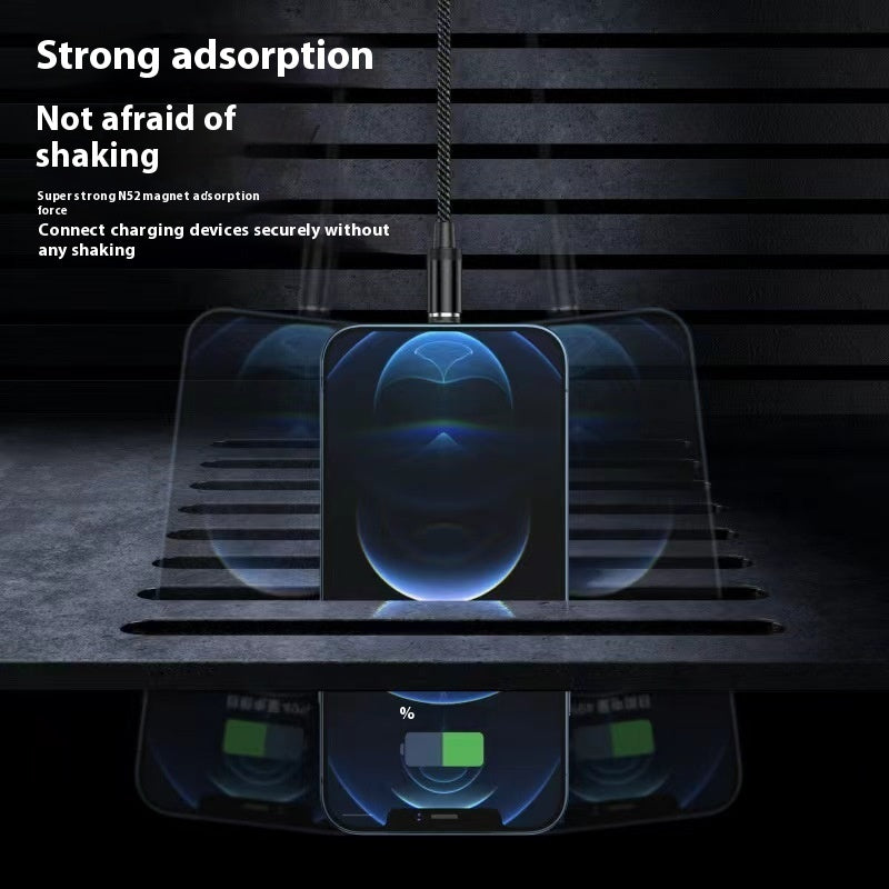 Magnetic Three-in-one Fast Charge Data Cable - 𝓢𝓱𝓸𝓹𝓵𝓮𝓬𝔂