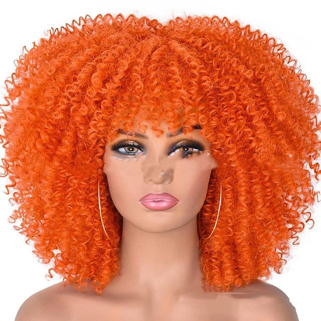 Small Curly Hair Rose Mesh Synthetic Headgear - 𝓢𝓱𝓸𝓹𝓵𝓮𝓬𝔂