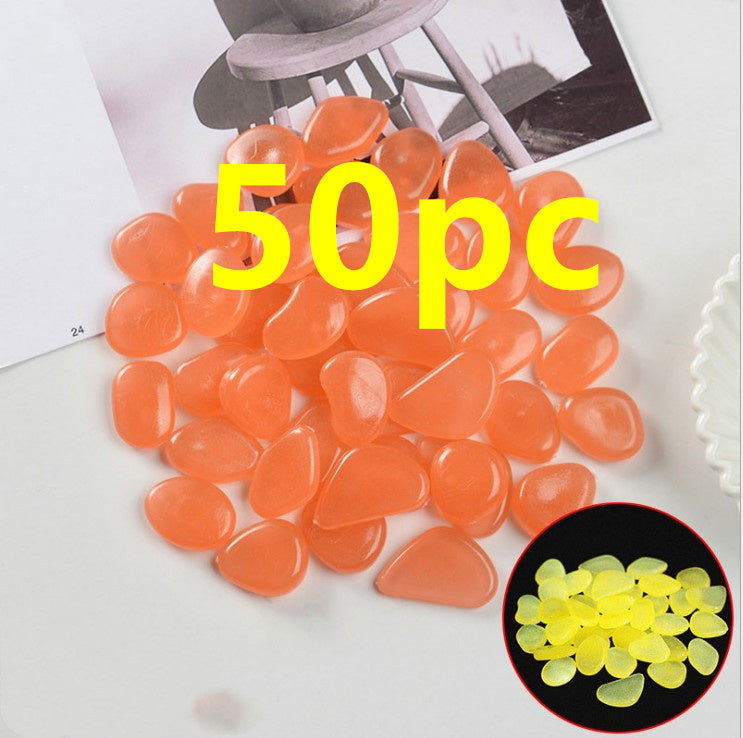 Luminous Stones Fluorescent Aquarium Pebbles Fish Tank Garden Luminous Stones
