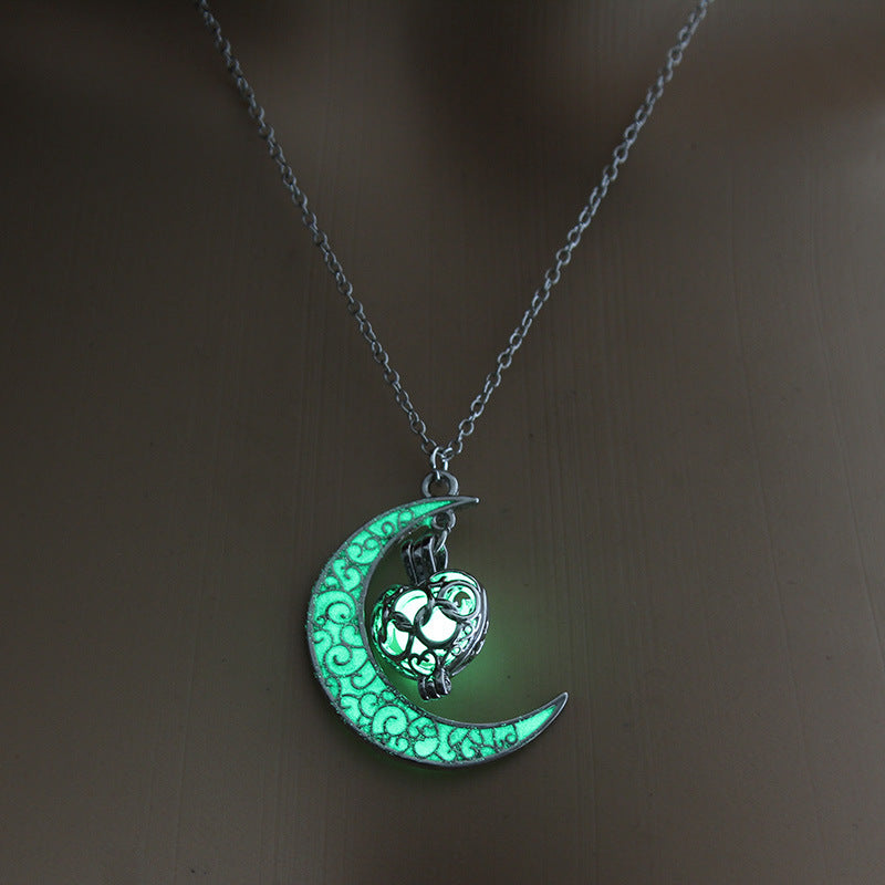 Glowing Pendant Necklaces Silver Plated Chain Necklaces - 𝓢𝓱𝓸𝓹𝓵𝓮𝓬𝔂
