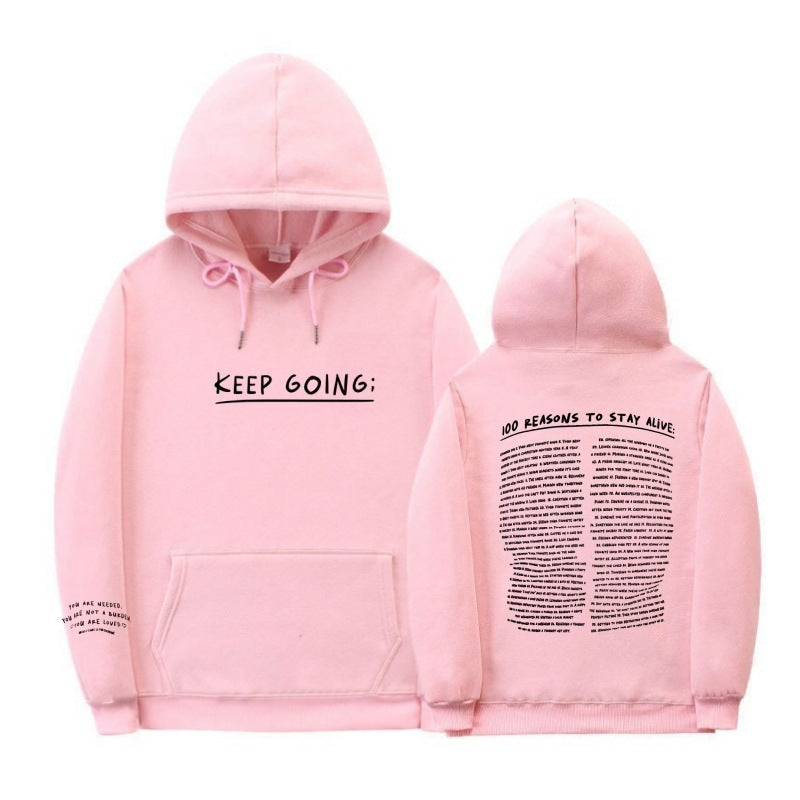 Letter Printing Long-sleeved Drawstring Hooded Sweatshirt With Pockets Fashion Sports Hoodie Womens Clothing - 𝓢𝓱𝓸𝓹𝓵𝓮𝓬𝔂