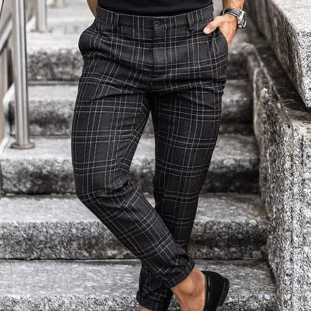 Plaid Print Pants Men's Casual Trousers Loose And Thin - 𝓢𝓱𝓸𝓹𝓵𝓮𝓬𝔂