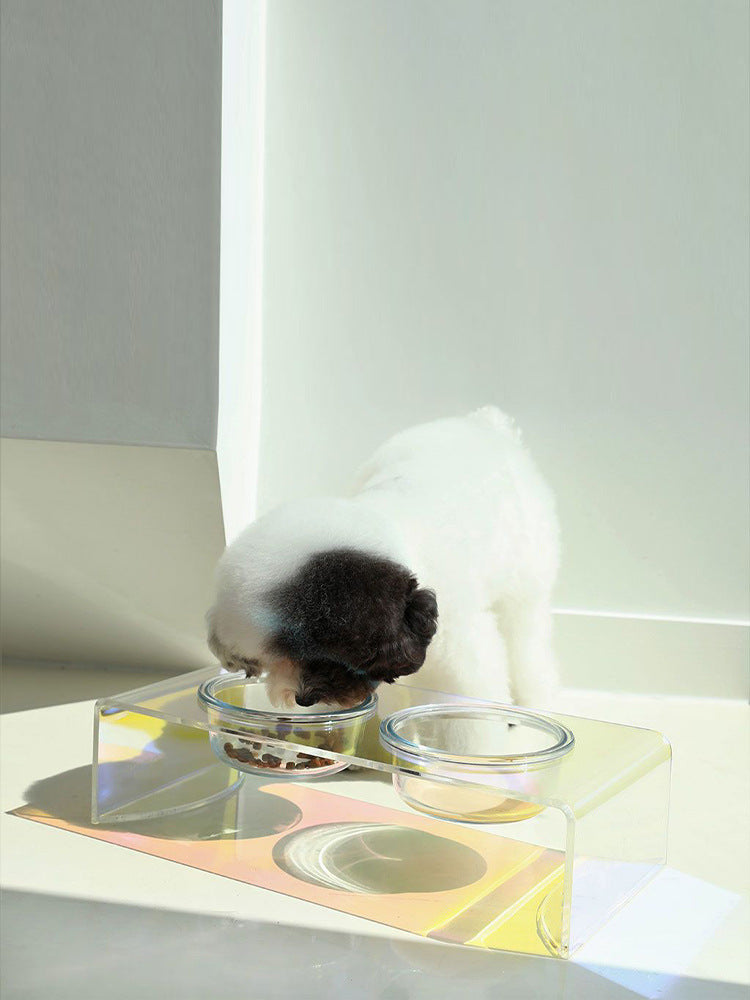 Acrylic Pet Dazzling Bowl Food Basin Small Dog - 𝓢𝓱𝓸𝓹𝓵𝓮𝓬𝔂