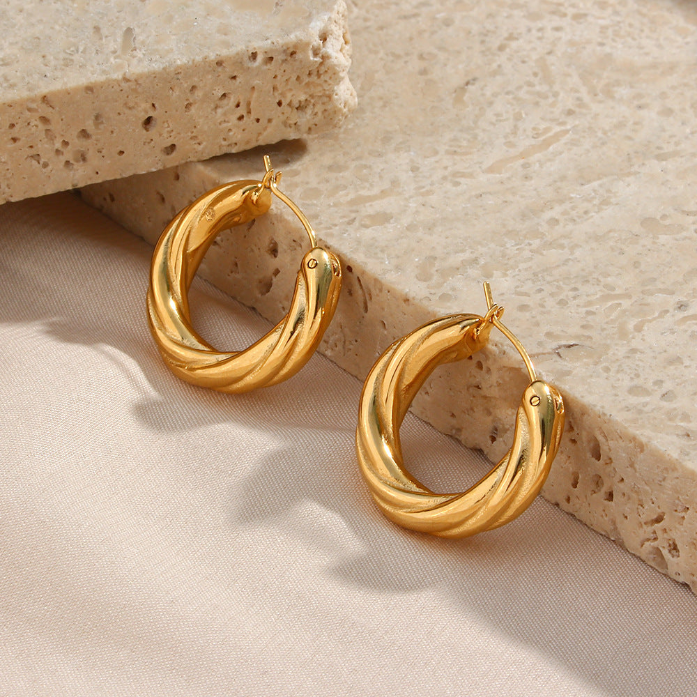 Denisse Twisted Hoop Earrings - 𝓢𝓱𝓸𝓹𝓵𝓮𝓬𝔂
