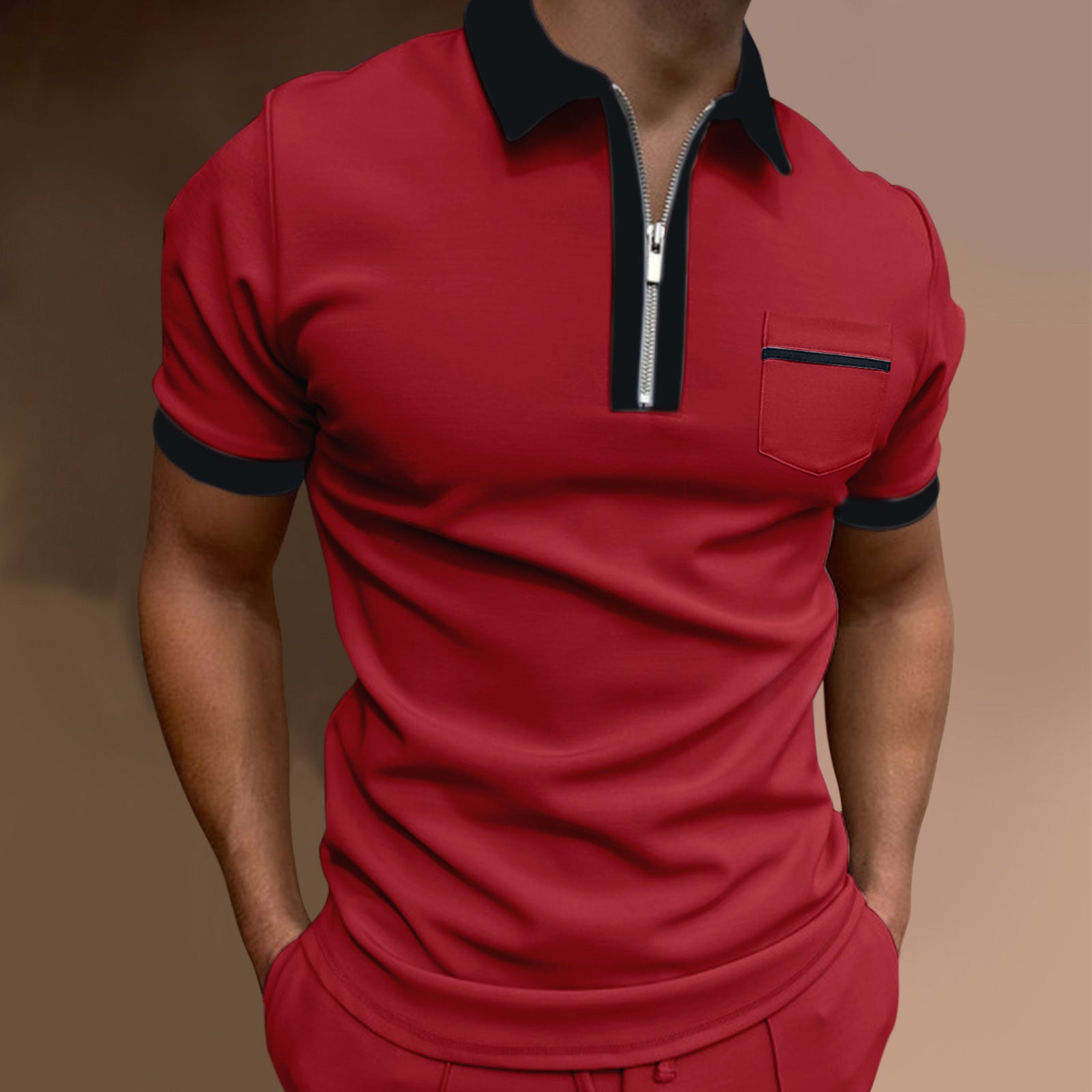Men's Lapel Fashion Slim Pocket Men's T-Shirt POLO Shirt - 𝓢𝓱𝓸𝓹𝓵𝓮𝓬𝔂