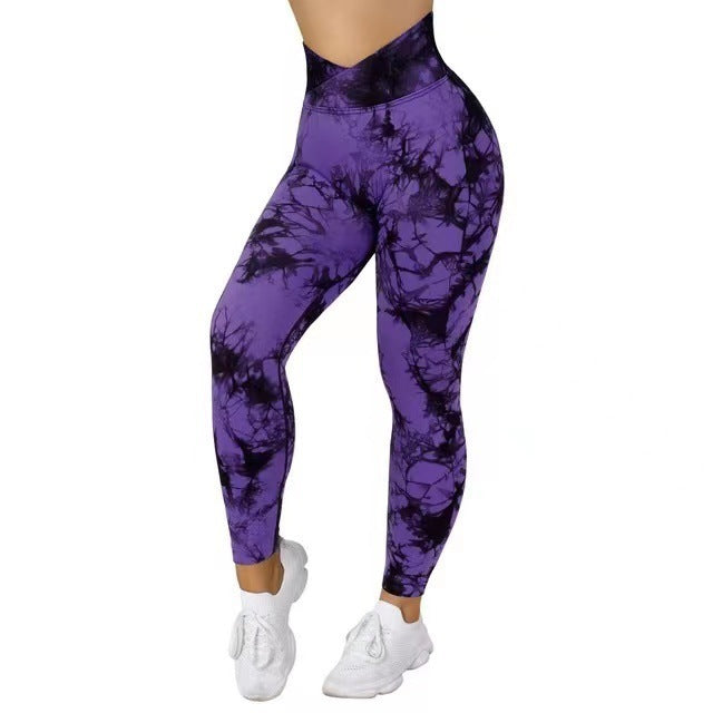 Seamless Tie Dye Leggings Women Yoga Pants Push Up Sport Fitness Running Gym Leggings - 𝓢𝓱𝓸𝓹𝓵𝓮𝓬𝔂