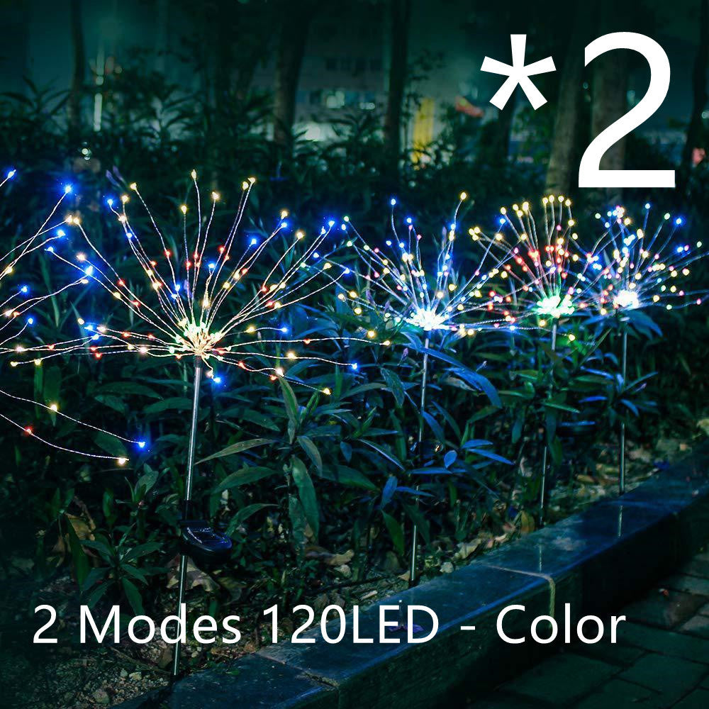 New Ground Plug Solar Fireworks Light LED Light String Copper Wire Outdoor Garden Decoration Star Lights Christmas Lights - 𝓢𝓱𝓸𝓹𝓵𝓮𝓬𝔂