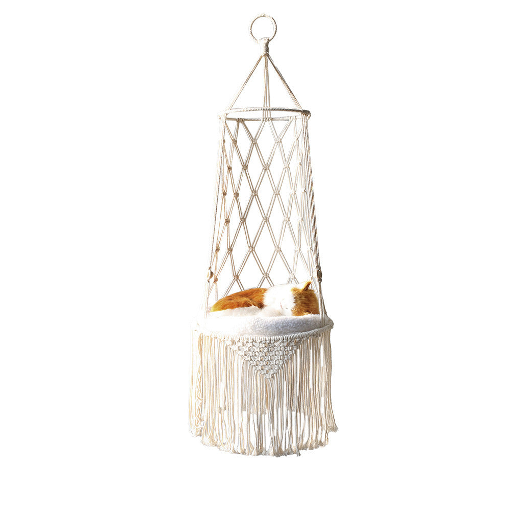 Macrame Hanging Pet Bed Macrame Cat Hammock Wall Hanging Cat Hammock Macrame Cat Bed-Pet Gifts Hammock Macrame Cat Swing - 𝓢𝓱𝓸𝓹𝓵𝓮𝓬𝔂