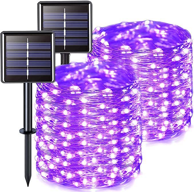 LED Solar Copper Wire Lamp Eight Function Light String