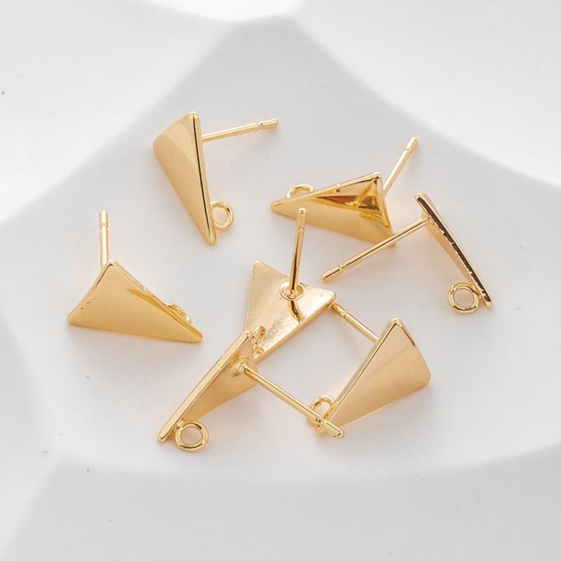 Gold Color Protection 8 12mm Triangle Earrings With Rings - 𝓢𝓱𝓸𝓹𝓵𝓮𝓬𝔂