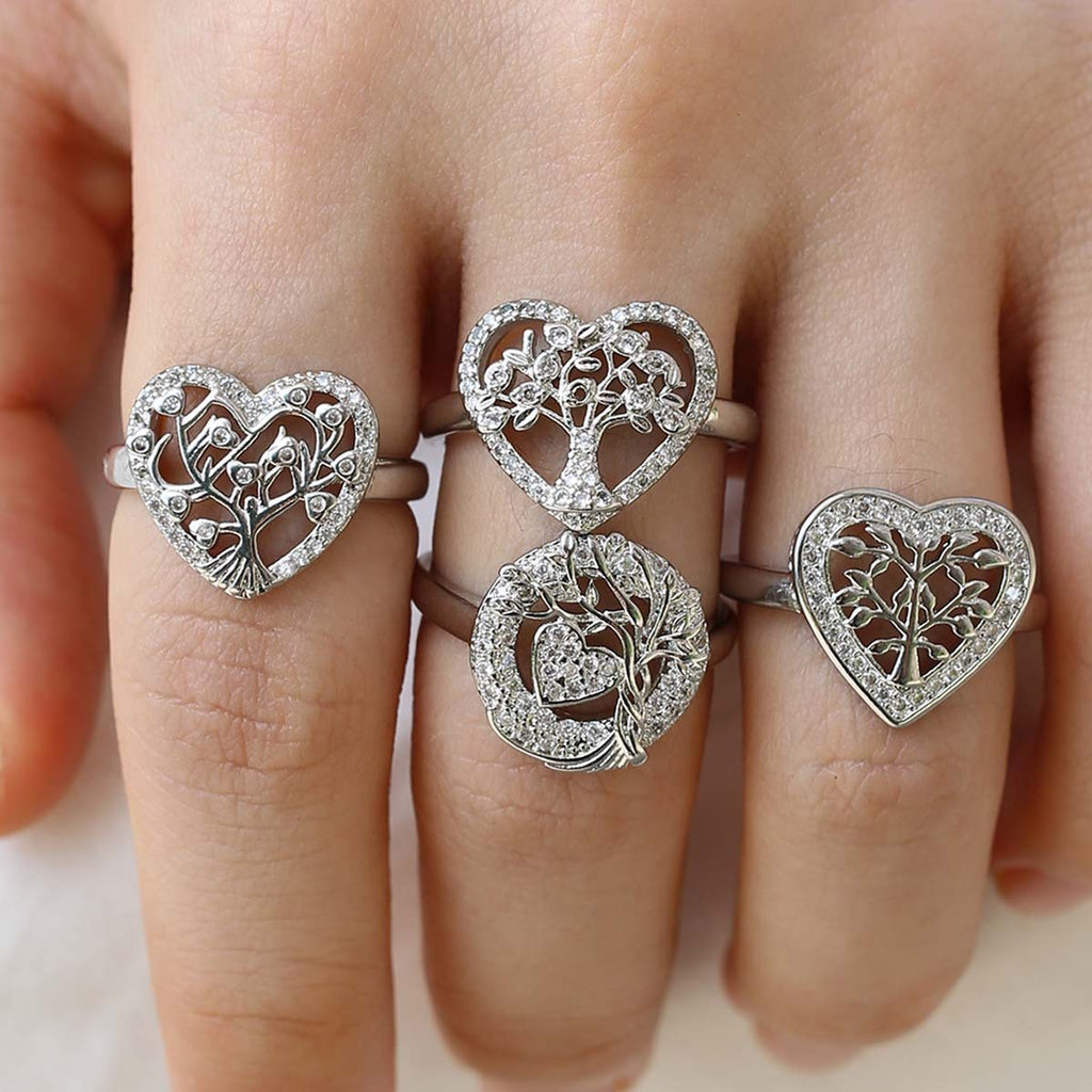 Tree Of Life Women's Ring Gold-plated Inlaid Zircon - 𝓢𝓱𝓸𝓹𝓵𝓮𝓬𝔂