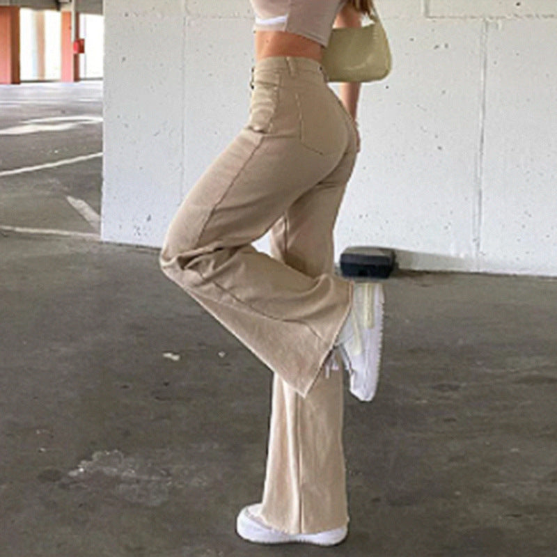 Spice Girl Style High Waist Slim Jeans Bell Bottoms - 𝓢𝓱𝓸𝓹𝓵𝓮𝓬𝔂