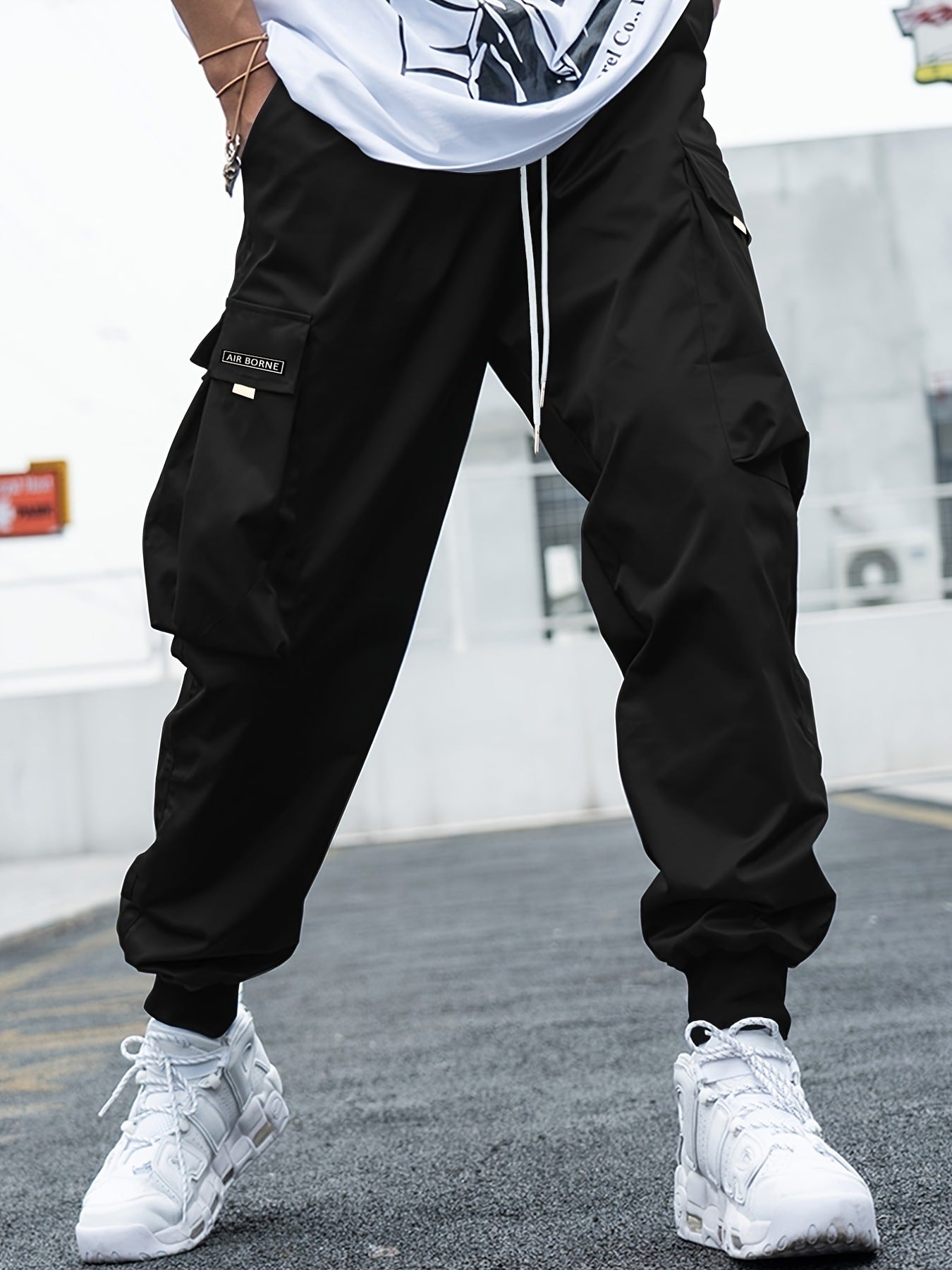 Multi-pocket Cargo Pants Men's Casual Hip-Hop Drawstring Trousers Outdoor Streetwear Sports Pant - 𝓢𝓱𝓸𝓹𝓵𝓮𝓬𝔂