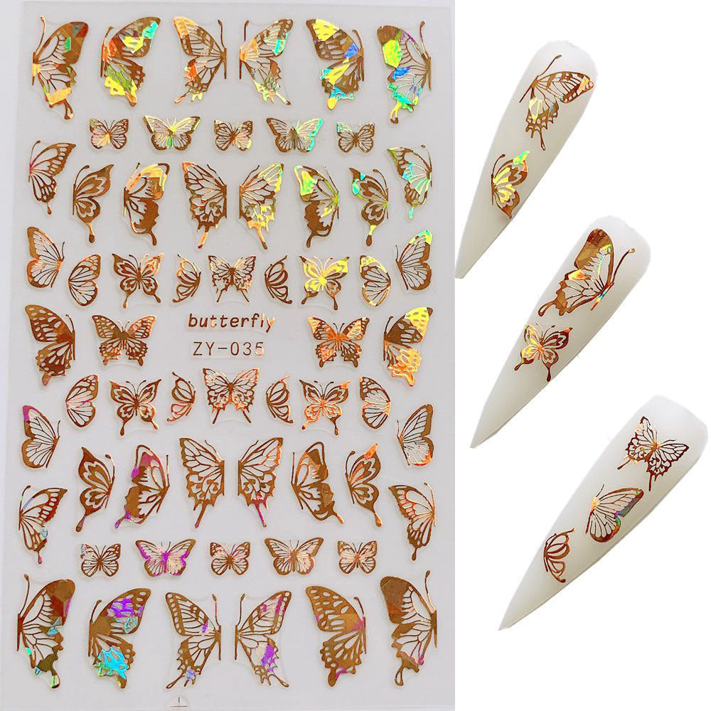 Butterfly Nail Sticker Simulation Bronzing Laser - 𝓢𝓱𝓸𝓹𝓵𝓮𝓬𝔂