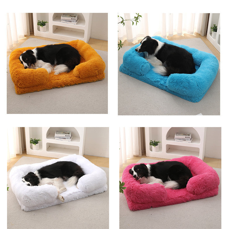 Plush Round Pet Bed Dog Bed Winter - 𝓢𝓱𝓸𝓹𝓵𝓮𝓬𝔂