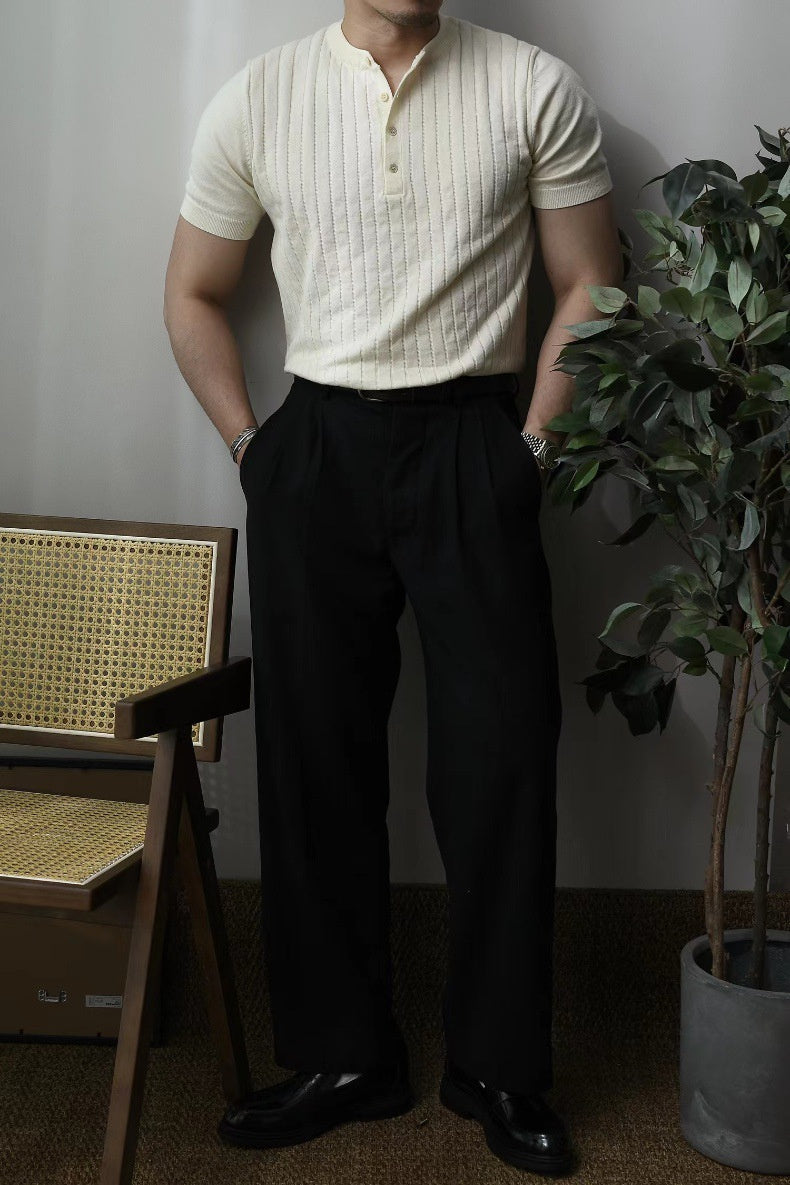 Men's Short Sleeve Casual Bottoming Shirt - 𝓢𝓱𝓸𝓹𝓵𝓮𝓬𝔂