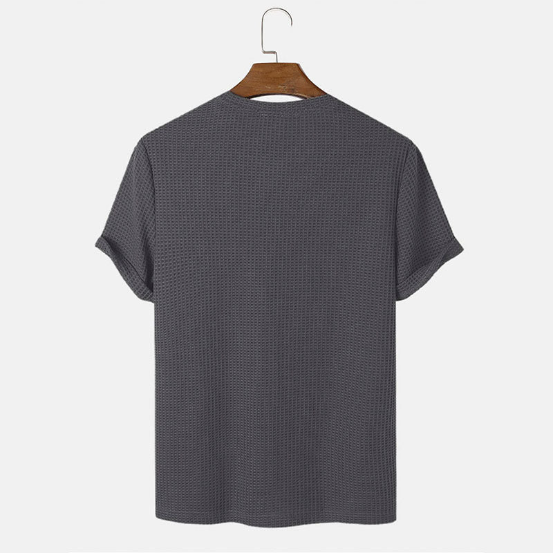 Men Summer Solid Color Round Neck Basic T-Shirts - 𝓢𝓱𝓸𝓹𝓵𝓮𝓬𝔂