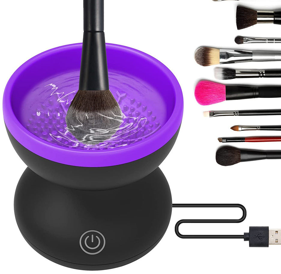Electric Makeup Brush Cleaner Machine Portable Automatic USB Cosmetic Brush Cleaner Tools For All Size Beauty Makeup Brushes Set - 𝓢𝓱𝓸𝓹𝓵𝓮𝓬𝔂