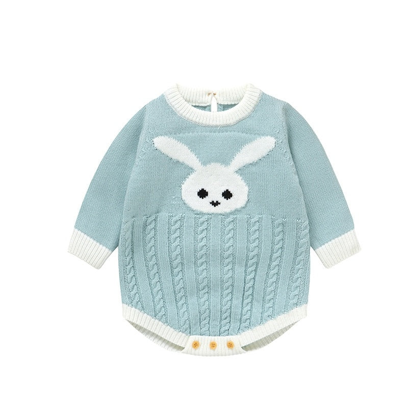 Infant Bunny Jacquard Triangle Rompers Romper - 𝓢𝓱𝓸𝓹𝓵𝓮𝓬𝔂
