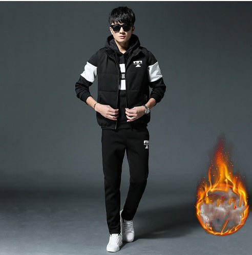 Men Plus Velvet Padded Clothes Suit - 𝓢𝓱𝓸𝓹𝓵𝓮𝓬𝔂