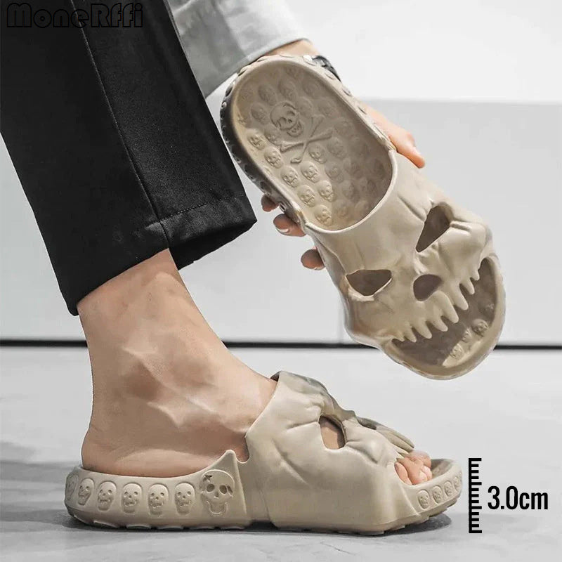 Personalized Skull Design Halloween Slippers Bathroom Indoor Outdoor Funny Slides Beach Shoes - 𝓢𝓱𝓸𝓹𝓵𝓮𝓬𝔂