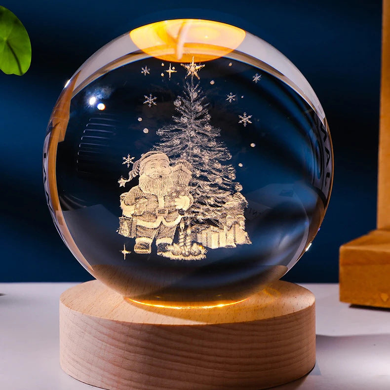 Luminous Starry Sky And Planets Moon Moon Crystal Ball Small Night Lamp Projection Ambience Light Creative Gift New Strange Gift - 𝓢𝓱𝓸𝓹𝓵𝓮𝓬𝔂