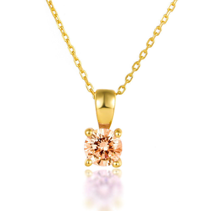 925 Sterling Silver December Birthday Stone Necklace Niche Senior Female - 𝓢𝓱𝓸𝓹𝓵𝓮𝓬𝔂