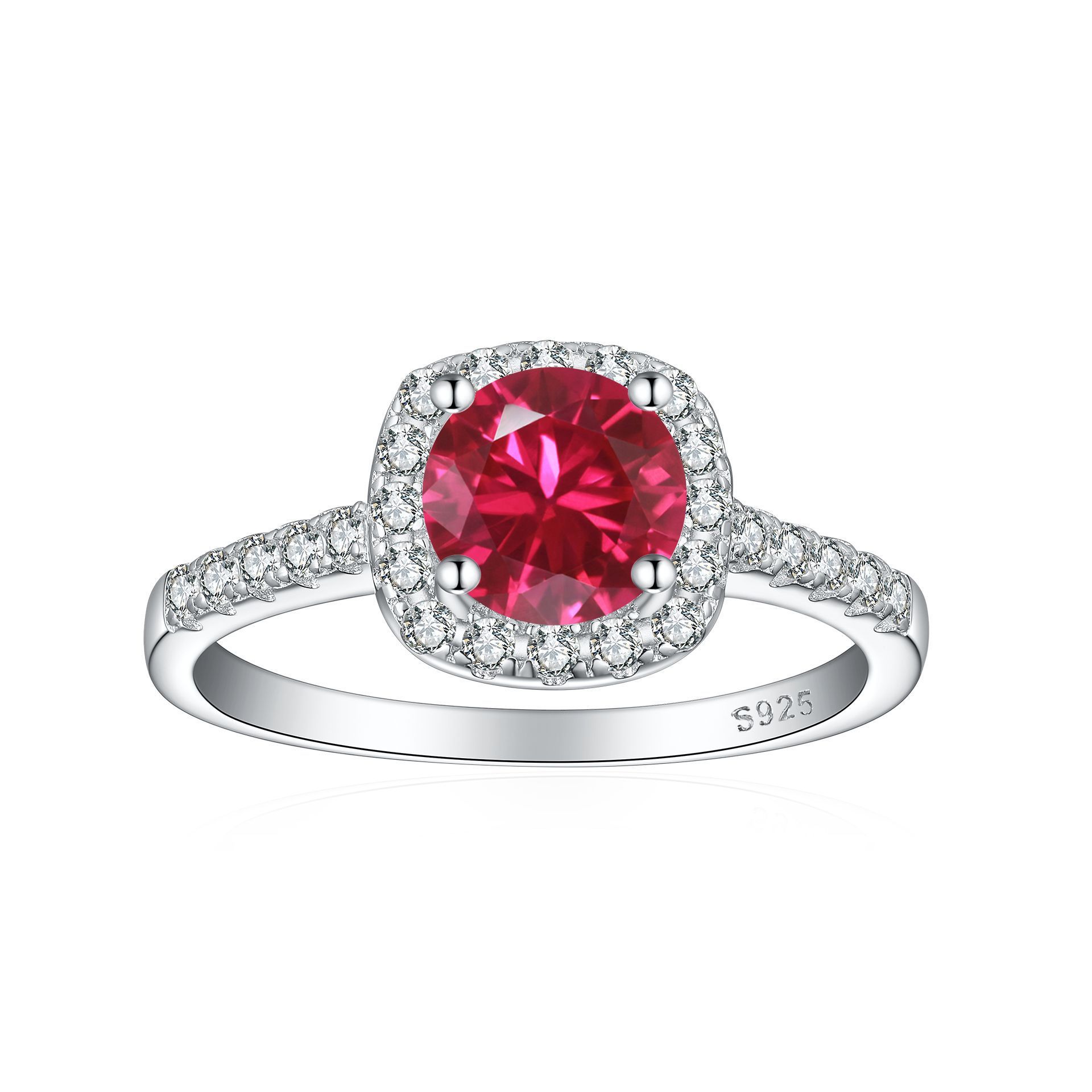 Crystal Colored Gems S925 Sterling Silver Ring For Women - 𝓢𝓱𝓸𝓹𝓵𝓮𝓬𝔂