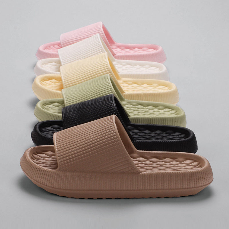 Summer EVA Slippers Solid Color Rhombus Stripe Anti-slip Slippers New Women's Home Shoes - 𝓢𝓱𝓸𝓹𝓵𝓮𝓬𝔂