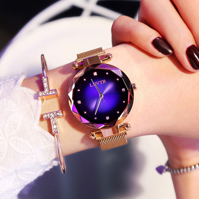 Women's Starry Quartz Lazy Magnet Strap Iron-absorbing Watch - 𝓢𝓱𝓸𝓹𝓵𝓮𝓬𝔂