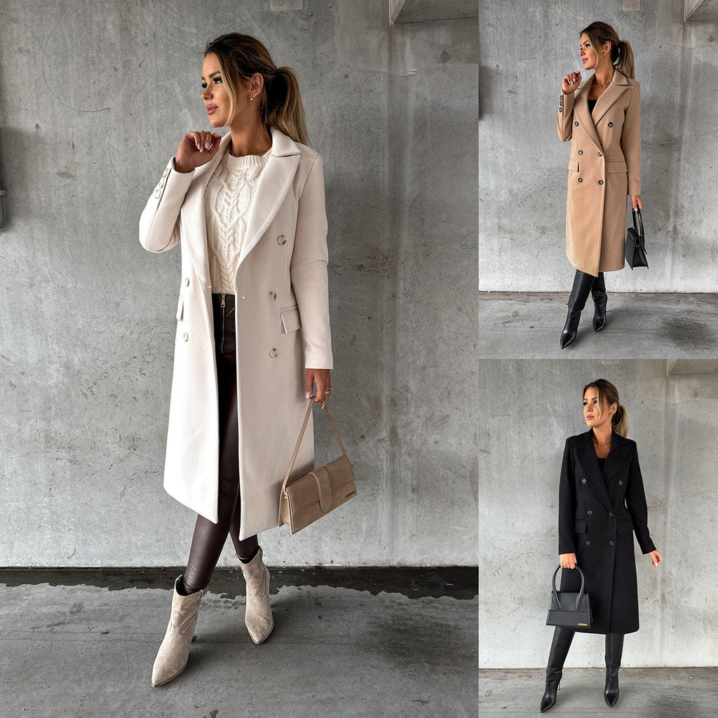 Fashion Casual Woolen Coat Women - 𝓢𝓱𝓸𝓹𝓵𝓮𝓬𝔂