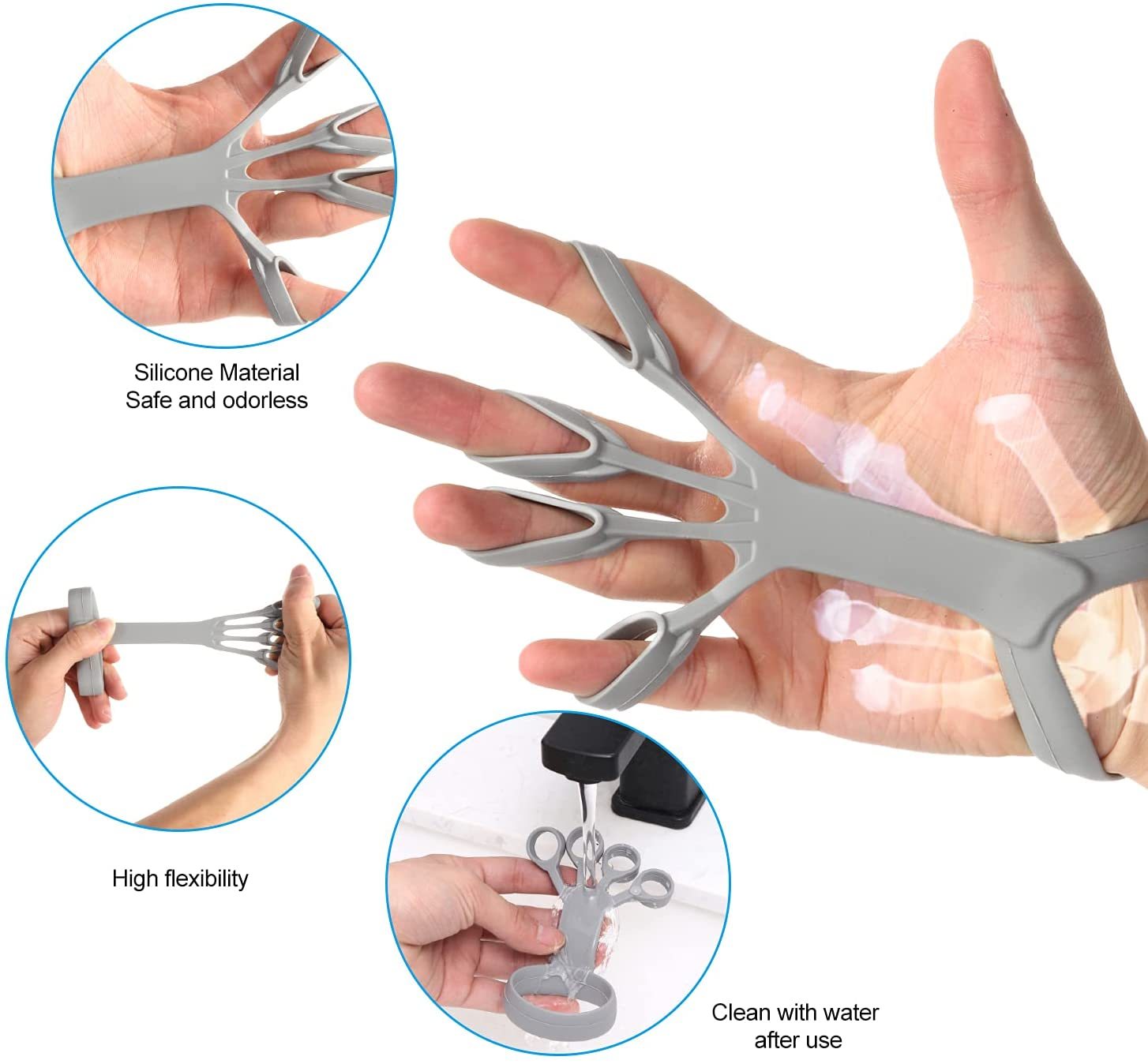 Silicone Grip Device Finger Exercise Stretcher Arthritis Hand Grip Trainer Strengthen Rehabilitation Training To Relieve Pain - 𝓢𝓱𝓸𝓹𝓵𝓮𝓬𝔂
