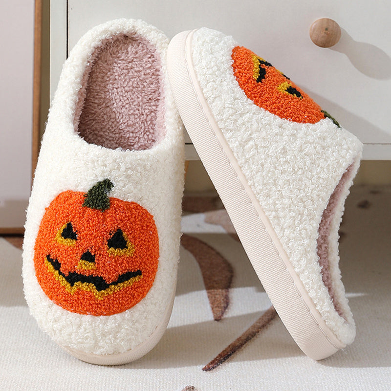 Halloween Pumpkin Cartoon Slippers Warm Winter Slippers Men And Women Couples Indoor House Shoes - 𝓢𝓱𝓸𝓹𝓵𝓮𝓬𝔂