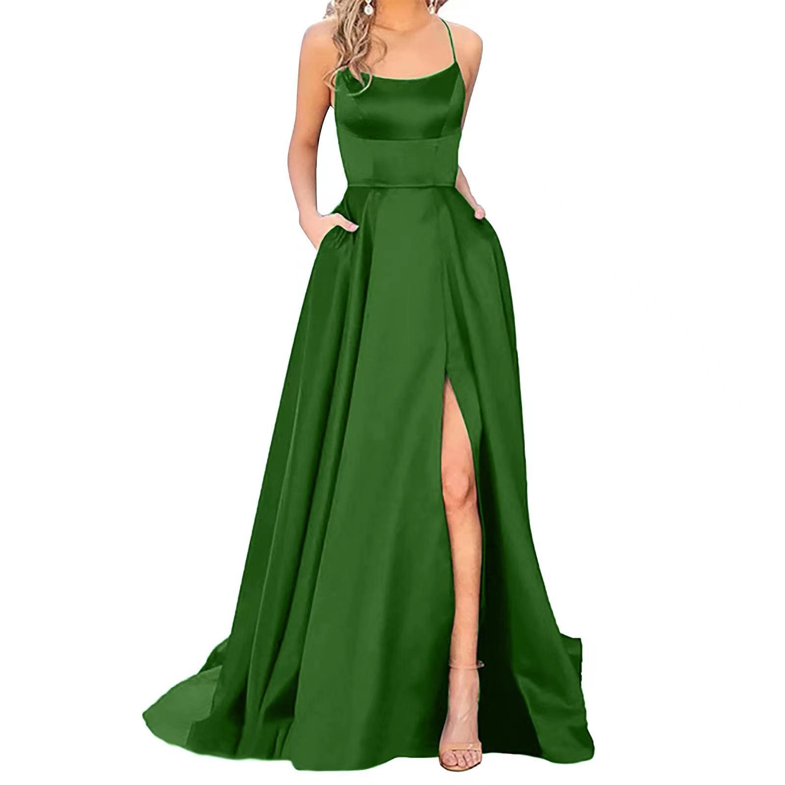 Solid Color Long Slimming And Shoulder Hollow Girlfriends Fashion Bridesmaid Party Dress - 𝓢𝓱𝓸𝓹𝓵𝓮𝓬𝔂
