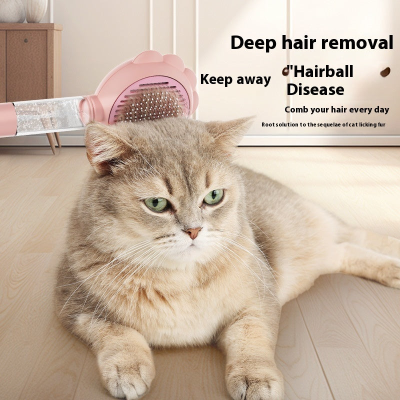 2 In 1 Self Cleaning Dog Brush Comb With Spray Pets Grooming Hair Remover Combs Brush Floating Hair Pet Grooming Brush Pet Products - 𝓢𝓱𝓸𝓹𝓵𝓮𝓬𝔂