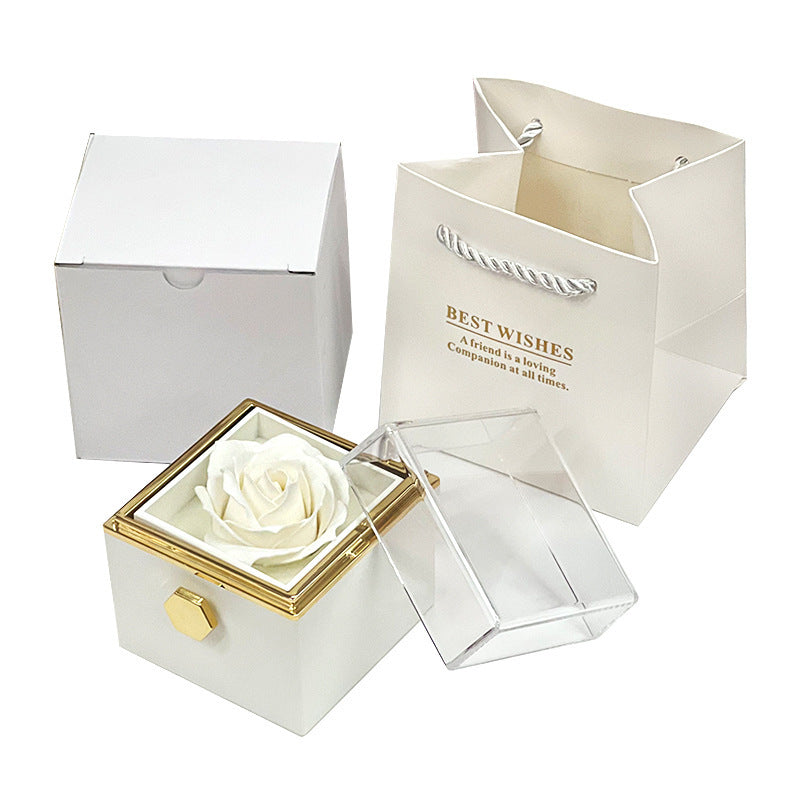 Rotating Soap Flower Rose Gift Box Creative Rotating Rose Jewelry Packaging Box Valentine's Day Gift For Women - 𝓢𝓱𝓸𝓹𝓵𝓮𝓬𝔂